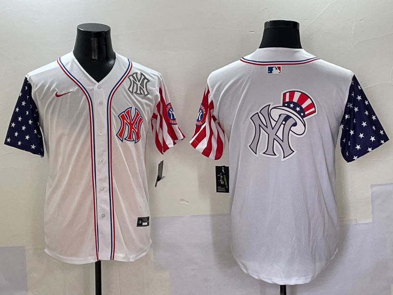 Men New York Yankees Blank White a generation of national flags Jointly Name 2025 Nike MLB Jersey style 25->new york yankees->MLB Jersey